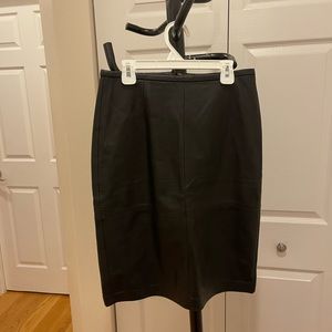 leather skirt midi